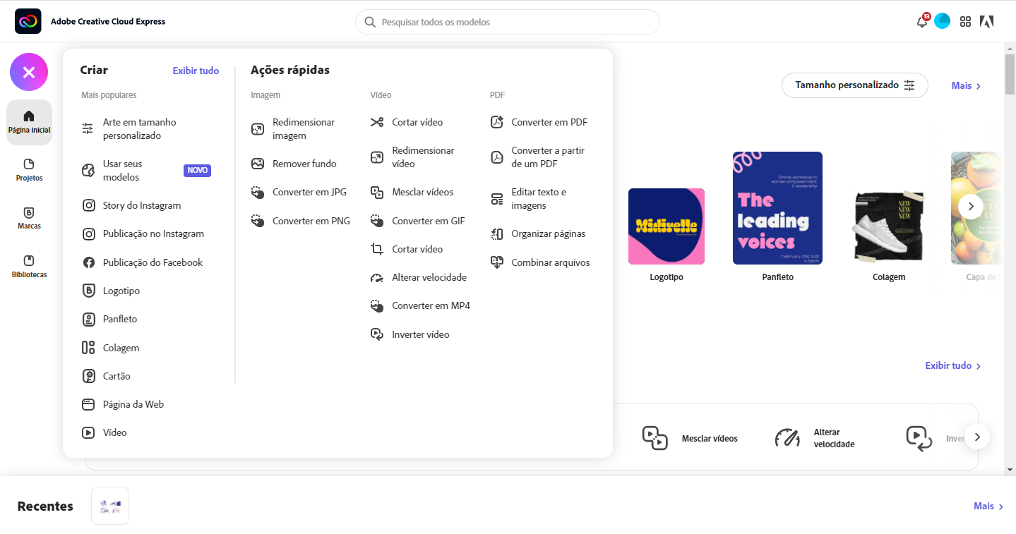Canva ou Adobe Creative Cloud Express?